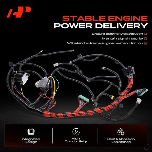 A-Premium Engine Wiring Harness Compatible with Ford F250 F350 F450 Super Duty 2002-2003 7.3L, F550 Super Duty 2002 7.3L, Automatic Transmission & Federal Emissions Only in Saudi Arabia