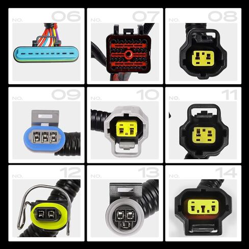 A-Premium Engine Wiring Harness Compatible with Ford F250 F350 F450 Super Duty 2002-2003 7.3L, F550 Super Duty 2002 7.3L, Automatic Transmission & Federal Emissions Only in Saudi Arabia