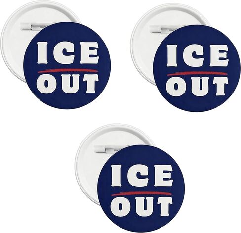 ICE OUT Pin Freedom USA, BE GOOD Abolish ICE Positive Message 1.7in Paper Clip Buttons Lapel Good Pretti North American Coward Jackets Accessory for Women Man Jewelry Gift in Saudi Arabia