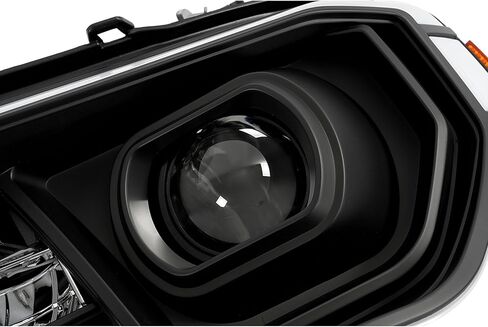 Pair Projector Headlight Compatible with 2007-2017 Toyota Tundra Sequoia w/C Shape LED Tube Bar Headlamp Assembly Clear Lens+Black Housing Replacement for TO2503171 TO2502171 LH&RH in Kuwait