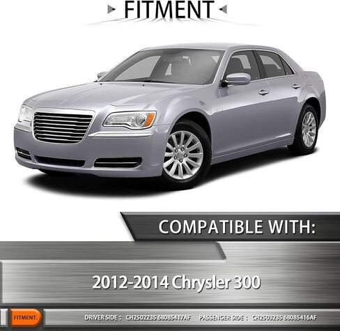 Headlights Assembly Compatible with 2012-2014 Chrysler 300,Headlamp Black Bezel Passenger Side Replacement CH2503235 68085416AF in Saudi Arabia