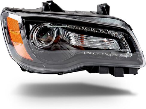 Headlights Assembly Compatible with 2012-2014 Chrysler 300,Headlamp Black Bezel Passenger Side Replacement CH2503235 68085416AF in Kuwait