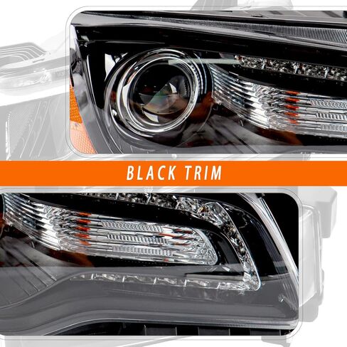 Headlights Assembly Compatible with 2012-2014 Chrysler 300,Headlamp Black Bezel Passenger Side Replacement CH2503235 68085416AF in Saudi Arabia