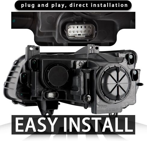 Headlights Assembly Compatible with 2012-2014 Chrysler 300,Headlamp Black Bezel Passenger Side Replacement CH2503235 68085416AF in Saudi Arabia