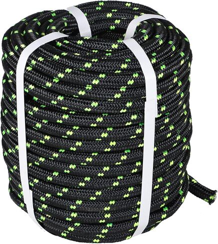 1/2 in 200ft Black Double Braided Polyester Heavy Duty Rope for Tree Work Suitable for Outdoor Use in Saudi Arabia