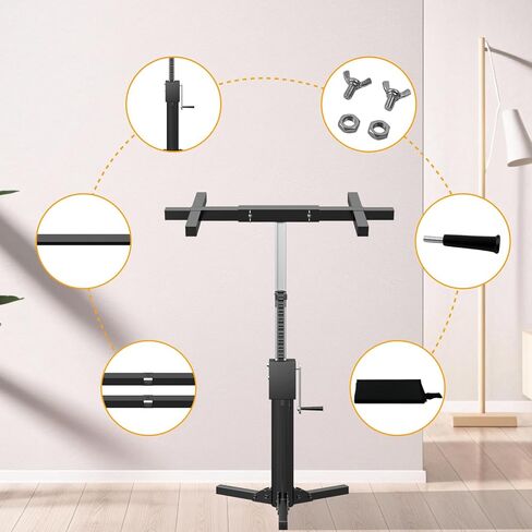 رافعة رفع الخزانة لتثبيت الخزانة، نظام دعم أداة اليد الثالثة قابل للتعديل مع حامل 440 رطل، مقبس جدار جاف متعدد الوظائف (48 بوصة) in Kuwait