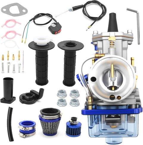 PWK 24mm Carburetor Kit with Throttle Cable and Main Jets (Blue), Replacement for Coleman CT200U BT200X, Replacement for Honda GX160 GX200 6.5HP in Kuwait