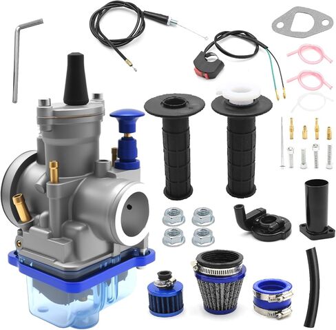 PWK 24mm Carburetor Kit with Throttle Cable and Main Jets (Blue), Replacement for Coleman CT200U BT200X, Replacement for Honda GX160 GX200 6.5HP in Kuwait