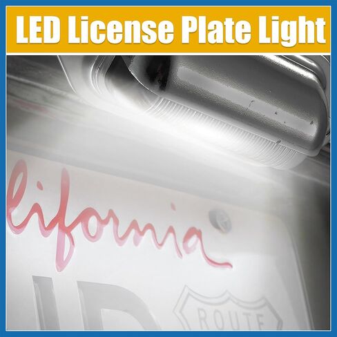 Trailer LED License Plate Lights Courtesy Step License Plate Tag Light for UTV ATV Trailer Truck RV Boat 6000K White 2 Pcs Item Replacement in Saudi Arabia
