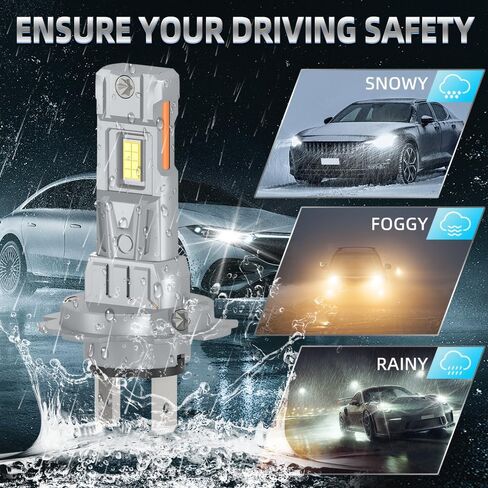 مصابيح LED الأمامية ومصابيح الضباب متوافقة مع Subaru Legacy 2010-2014، 9005 High Beam H7 Low Beam، مصابيح الضباب H11، 6000K أبيض، 500% أكثر سطوعًا، 6 عبوات in Kuwait