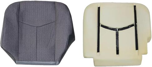 SecosAutoparts Driver Bottom & Driver Foam Cushion Dark Gray Replacement Cloth Seat Cover Compatible with Chevy Silverado Avalanche Tahoe Suburban GMC Sierra Yukon 2003 2004 2005 2006 in Saudi Arabia