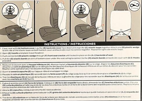 Yupbizauto Plasticolor Neoprene Seat Covers (2-Pack) – Universal Fit for Wrangler JL JK TJ, Gladiator, Cherokee & Renegade – Water-Resistant High-Back Protectors – Front Cargo Pockets in Kuwait