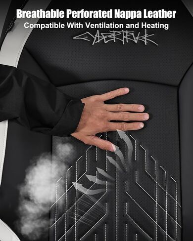 Seat Covers for Cybertruck 2024+ Nappa Leather Fit for Cybertruck with Armrest Cover Full-Cover Seat Protector Airbag Compatible with All Set Gen 3.0 (Black with White) in Kuwait
