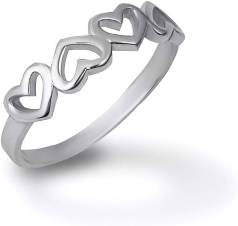 خاتم حب على شكل قلب مفتوح من الذهب عيار 10 قيراط و14 قيراط من Claddagh متوفر باللون الأصفر والوردي والأبيض مع أحجام خواتم متعددة in Kuwait