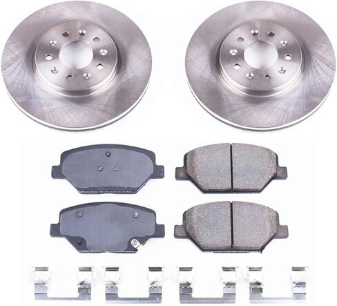 PowerStop Front Brake Kit For Buick Envision 2016-18 |LaCrosse 2017-19 |Regal Sportback 2018-20 |Regal TourX 2018-20 |Chevrolet Equinox 2018-21 - Disc Rotors & Ceramic Brake Pads Replacement, KOE7661 in Saudi Arabia