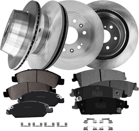 PM Auto Set of 12 Front 330mm-Rear 345mm Brake Disc Rotors-Ceramic Brake Pad Kit Replacement For 2014-2018 Chevrolet Silverado 1500 in Saudi Arabia