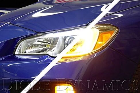 صمام ثنائي ديناميكي أبيض + إشارة C-Light DRL LED Halo متوافق مع المصباح الأمامي Subaru WRX/STi 2015-2021 (USDM) in Kuwait