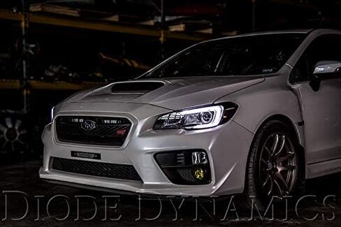 صمام ثنائي ديناميكي أبيض + إشارة C-Light DRL LED Halo متوافق مع المصباح الأمامي Subaru WRX/STi 2015-2021 (USDM) in Kuwait
