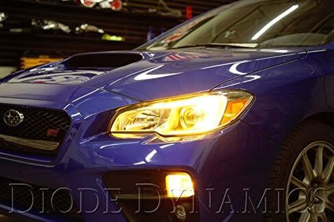 صمام ثنائي ديناميكي أبيض + إشارة C-Light DRL LED Halo متوافق مع المصباح الأمامي Subaru WRX/STi 2015-2021 (USDM) in Kuwait