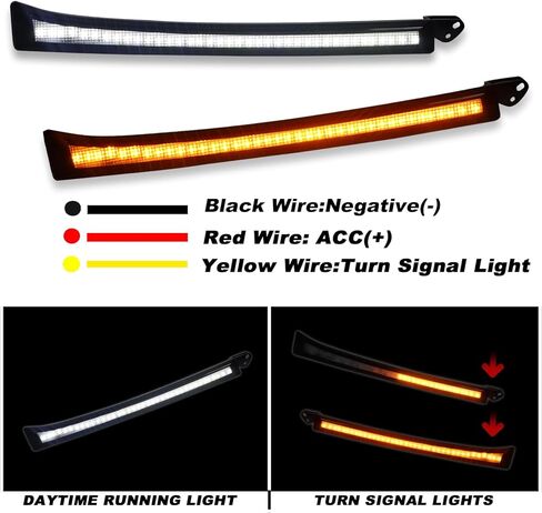 LED Front Side Marker Headlight Kit for Toyota 4Runner 2003 2004 2005 | Switchback White DRL & Amber Sequential Turn Signal | 2-Piece Replacement Bumper Grill Trim Assembly in Saudi Arabia