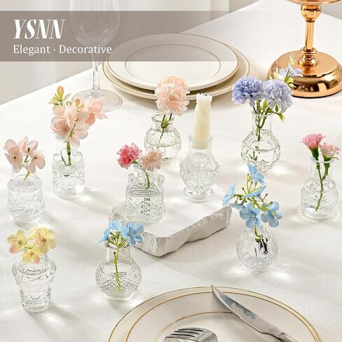 20 Pcs Mini Bud Vases Small Glass Vases for Flowers, Centerpieces, Party Decor Have Assorted Sizes Add a Touch of Elegance to Your Room in Kuwait