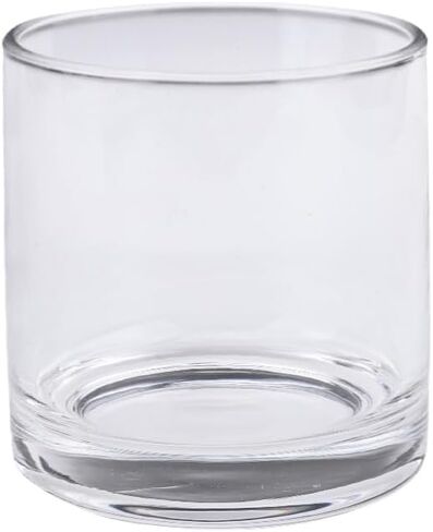 مزهرية مزخرفة على شكل اسطوانة من الزجاج الشفاف لحاوية الزهور الطويلة للمنزل والمناسبات (20 × 10 × 10 سم) in Kuwait