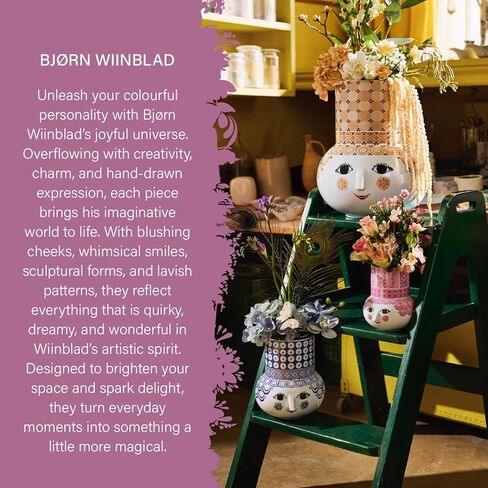 مزهرية Bjorn Wiinblad Olga، باللون الوردي، بارتفاع 13.9 سم، متضمنة في صندوق هدايا in Kuwait