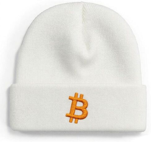 قبعة صغيرة متماسكة بشعار Bitcoin، قبعة شتوية دافئة ناعمة قابلة للتمدد للتزلج، قبعة حرارية للبالغين للجنسين in Kuwait