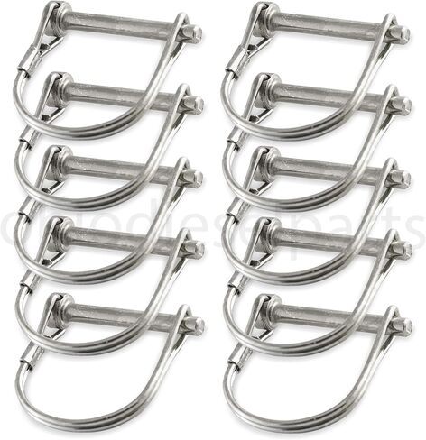 Stainless Steel PTO Round Shaft Locking Trailer Hitch Pin 1/4" x 1-1/2" (Pack of 10) in Kuwait