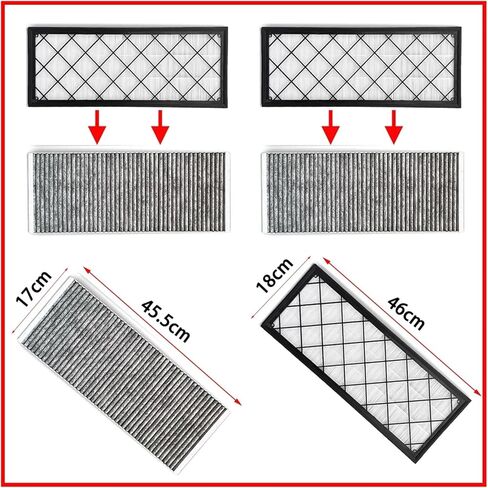4PCS Air Conditioning Filter Compatible For Tesla Model Y Activated Carbon Cartridge External Upper And Lower Layer Filters in Kuwait