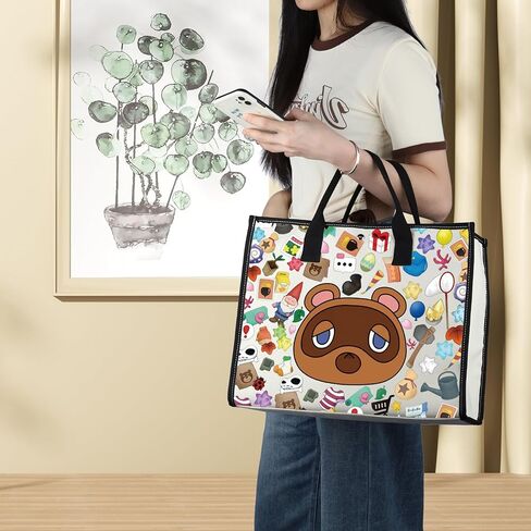 BWWKTOP Animal Tommy Tote Bag Video Gamer Gift Villagers Animal Shoulder Bag Bells Bag Merch in Saudi Arabia