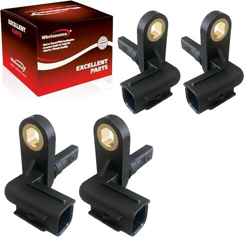 ABS Wheel Speed Sensor 4Pcs: Front Rear Left & Right Compatible with Toyota 2008-2017 Sequoia V8 5.7L V8 4.7L V8 4.6L, 2007-2017 Tundra V8 5.7L V6 4.0L V8 4.6L V8 4.7L in Kuwait
