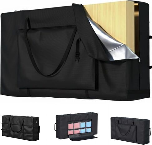 Cornhole Carrying Case Fits 4' x 2' Regulation Size Board,With Bean Bag Storage,600DHeavy-Duty waterproof Cornhole Boards Bag ，for Cornhole Outdoor Games, Only Bag in Saudi Arabia