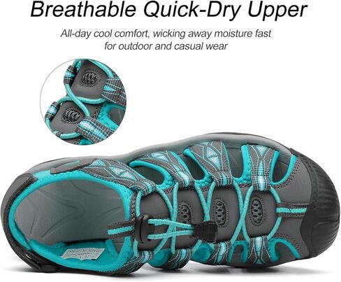 Women's Closed Toe Sport Hiking Sandals Athletic Walking Lightweight Water Shoes Summer Outdoor Beach Sandal in Saudi Arabia