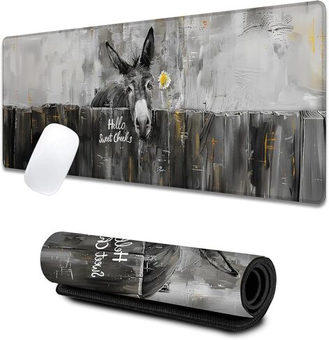 سجادة مكتب ألعاب كبيرة ملونة بتصميم الراعي الألماني، وسادة ماوس مطاطية غير قابلة للانزلاق بألوان قوس قزح، لوحة ماوس رائعة ممتدة مقاس 31.5 × 11.8 × 0.12 بوصة، هدايا وسادات الفئران لمحبي الألعاب، ديكور مكتب المنزل in Kuwait