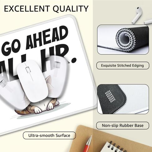 No Go Ahead Call HR Non-Slip Mouse Pad with Stitched Edge, Funny Sarcastic HR Joke Mousepad Gifts for Coworkers Boss, Human Resources Present, Hr Manager Gifts, Unique Teammates Gifts Idea in Kuwait