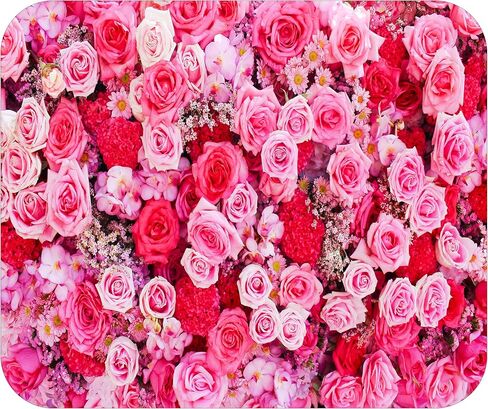 Rose Flower Love Mouse Pad Mat Mousepad for Desk Computer Laptop PC Gaming Home or Office Gift Valentine's for Her Roses (Red 1 MP72) in Kuwait