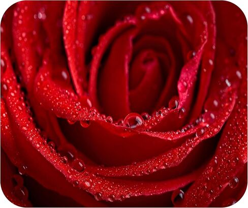 Rose Flower Love Mouse Pad Mat Mousepad for Desk Computer Laptop PC Gaming Home or Office Gift Valentine's for Her Roses (Red 1 MP72) in Saudi Arabia