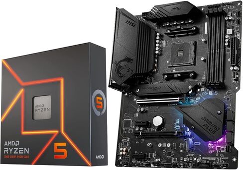 Micro Center AMD 9600X Processor with ASUS TUF GAM B850-E WiFi Motherboard in Kuwait