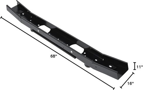 Front Bumper Reinforcement Compatible with 2007-2017 Jeep Wrangler 2018 Jeep Wrangler JK Replacement for 68003322AB CH1006212 Bumper Impact Bar Reinforcement Black Steel in Kuwait