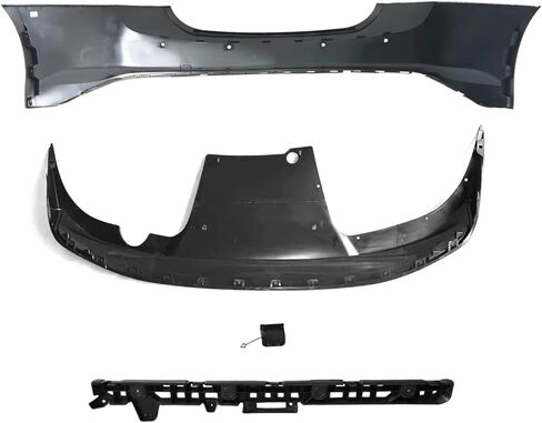 Malibu Rear Upper & Lower Bumper Cover Kit Compatible with 2016 2017 2018 2019 2020 Ch-evy Malibu Premier, LT, L, Hybrid Sedan With Red Reflectors Without Sensor Holes in Kuwait
