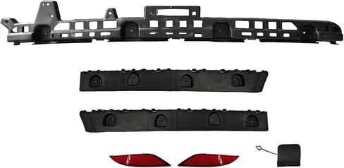 Malibu Rear Upper & Lower Bumper Cover Kit Compatible with 2016 2017 2018 2019 2020 Ch-evy Malibu Premier, LT, L, Hybrid Sedan With Red Reflectors Without Sensor Holes in Kuwait
