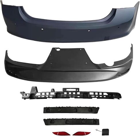 Malibu Rear Upper & Lower Bumper Cover Kit Compatible with 2016 2017 2018 2019 2020 Ch-evy Malibu Premier, LT, L, Hybrid Sedan With Red Reflectors Without Sensor Holes in Kuwait