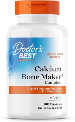 Doctor's Best Calcium Bone Maker Complex with MCHCal, Supports Bone Health, Muscular, Skeletal & Vascular Health, 180 Caps in Kuwait
