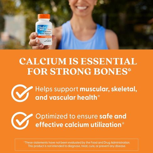 Doctor's Best Calcium Bone Maker Complex with MCHCal, Supports Bone Health, Muscular, Skeletal & Vascular Health, 180 Caps in Kuwait