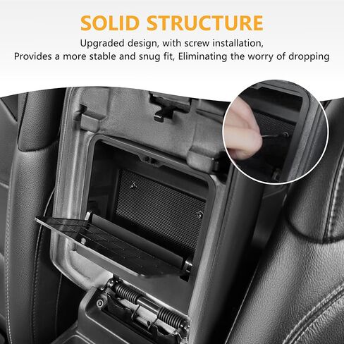 One-Touch Center Console Hidden Organizer Box Compatible with 2018-2026 Jeep Wrangler JLU 4XE & Gladiator JT Accessories 2/4 Door Armrest Secret Compartment Hidden Storage Box in Kuwait