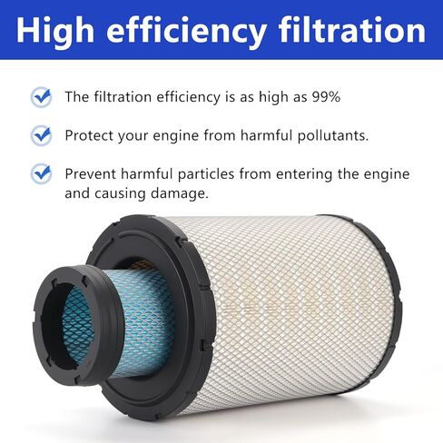 P527484 P527680 Air Filter Kit - Fit for GMC Ford & Magnum Trucks Replaces Baldwin RS2863 RS3501, Wix 46433 46429, Luber-Finer LAF1878, Ac Delco A1169C A1304C AF4878 AF25215 in Kuwait