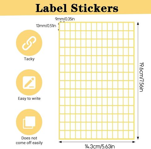 4200Pcs Matte White Labels Stickers, 1.22x0.39 Inch Mini Blank Labels Removable Price Stickers to Write On Sticky Name Tags for Food Containers Storage Bins Jar Boxes Folder Envelope in Kuwait
