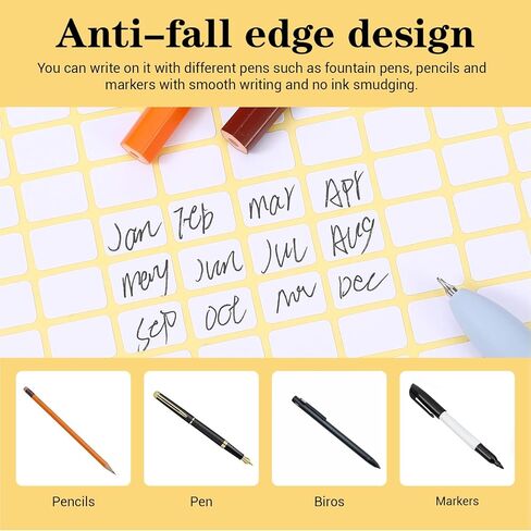 4200Pcs Matte White Labels Stickers, 1.22x0.39 Inch Mini Blank Labels Removable Price Stickers to Write On Sticky Name Tags for Food Containers Storage Bins Jar Boxes Folder Envelope in Kuwait