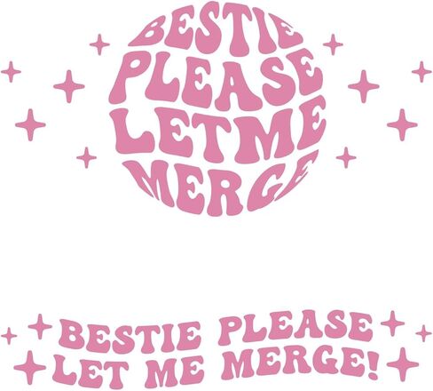ملصق Bestie Please Let Me Merge Bumper، ملصقات سيارات مضحكة للنساء، ملصقات سيارة ذاتية اللصق بمقاسين للمصدات والشاحنات والدراجات النارية والدراجات وشارات نافذة السيارة (وردي) in Kuwait